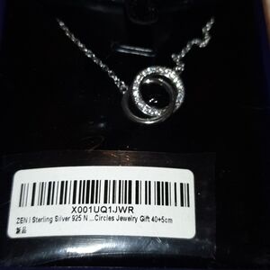 Zeni 925 Circles Necklace. NWT